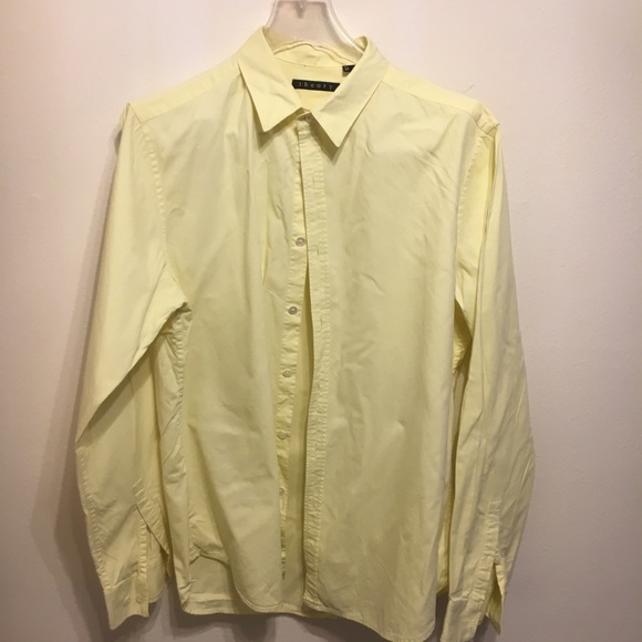 Theory canary yellow button up shirt - Picture 2 of 4